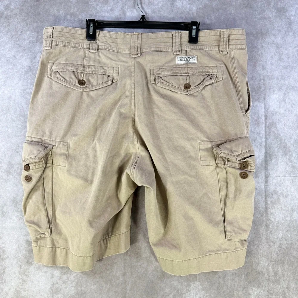 Polo Ralph Lauren Cargo Shorts Mens‎ 44T Khaki Tan Classic Chino Cotton Twill